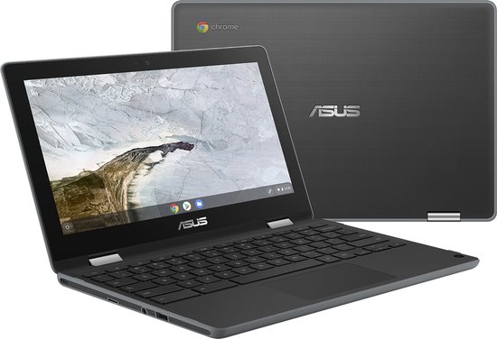 ASUS Chromebook Flip C214MA-BU0584 Intel® Celeron® N N4020 29,5 cm (11.6") Touchscreen HD 4 GB LPDDR4x-SDRAM 32 GB eMMC Wi-Fi 5 (802.11ac) ChromeOS Grijs