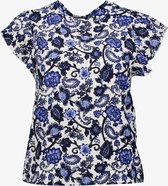 TwoDay dames top met paisley print blauw - Maat XL - Echt leer
