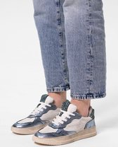 Sacha - Dames - Blauwe metallic sneakers met glitters - Maat 42