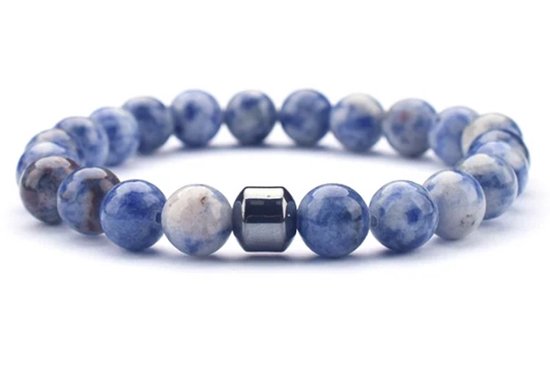 Foto: Tvr wares premium kralen armband 8mm earth blue maat m 19cm