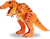 Ainy - 3D puzzel dinosaurus T-Rex: Miniatuur bouwpakket / speelgoed knutselpakket - hobby puzzels en creatief dino modelbouw voor kinderen | 32 stukjes - 37x10.5x24cm