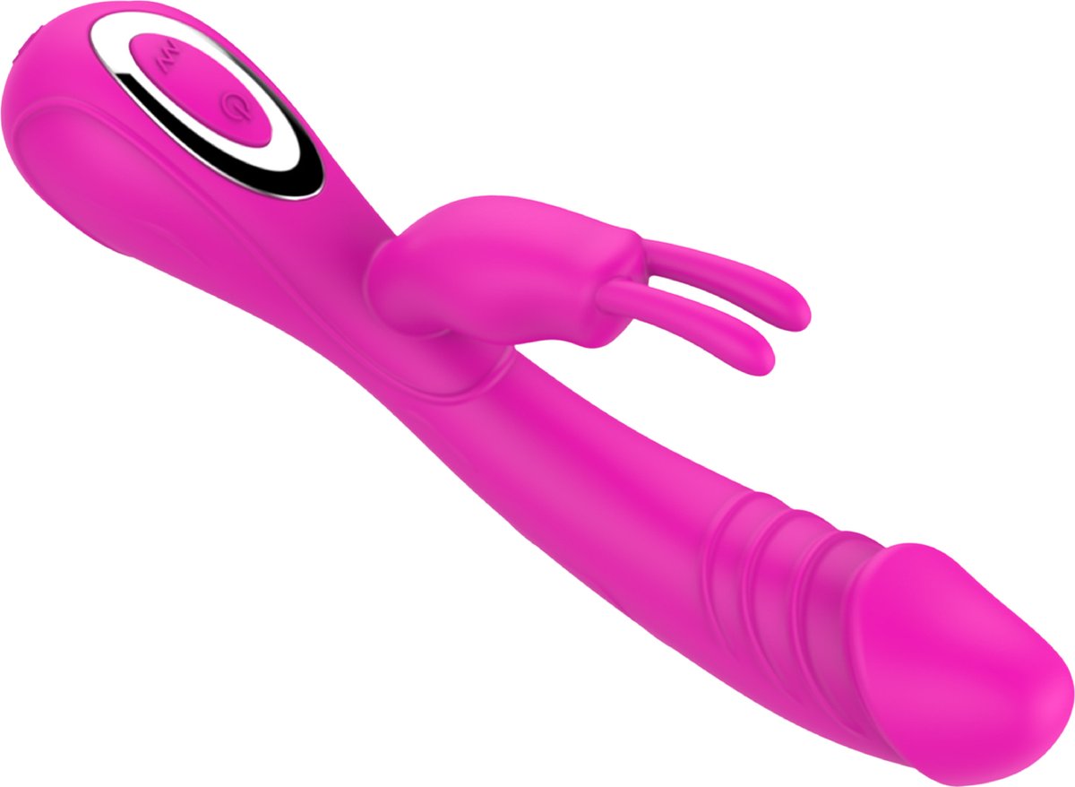 Goedkoopste Cupitoys® Tarzan vibrator met rabbit met reliëf - 2 in 1 - 20cm - Roze - 30 standen - Vibrators voor vrouwen en mannen - Sex toys voor vrouwen en mannen