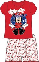 Minnie Mouse shortama / pyjama - rood - Disney pyama - maat 104/110