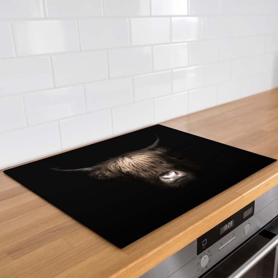 Inductie beschermer Schotse hooglander | 57.6 x 51.6 cm | Keukendecoratie | Bescherm mat | Inductie afdekplaat