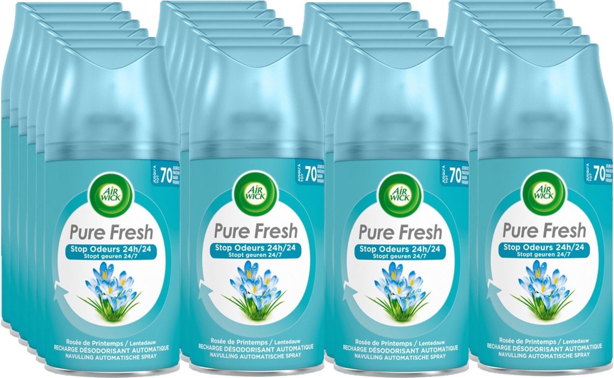 Goedkoopste Air Wick - Luchtverfrisser - Navulling - Lentedauw - 250ml x 24