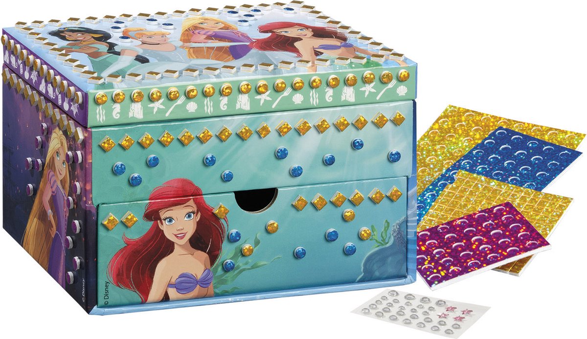 Disney Princess Totum - prinsessen sieraden doosje juwelenkistje versieren met mozaïek - speelgoed meisjes knutselset vanaf 3 jaar — afbeelding 4