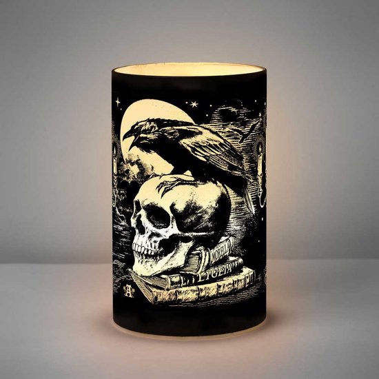 Alchemy - Poe's Raven Lantern Tafellamp - Zwart