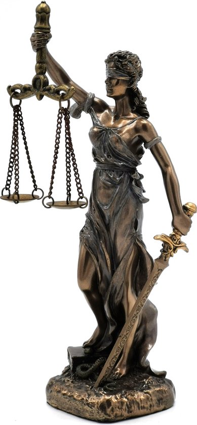 Justitia 17cm Godin van Rechtvaardigheid Veronese Design
