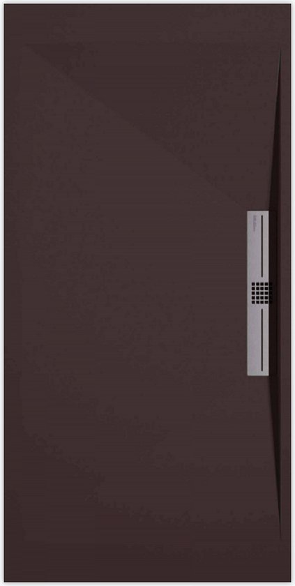 Receveur de douche Sanifun Stone Side Chocolat Lisse 1000 x 800 S