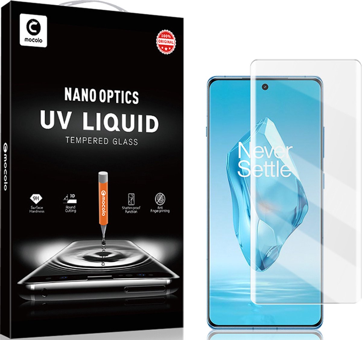 Mocolo OnePlus 12R 9H UV Glazen Screen Protector Full Cover
