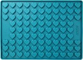Medium hart (2,6 cm) siliconen bakvorm voor hondenkoekjes & hondenlekkernijen, bonbonvorm, chocoladevorm, anti-aanbaklaag en voedselveilig (BPA-vrij) (petrol)