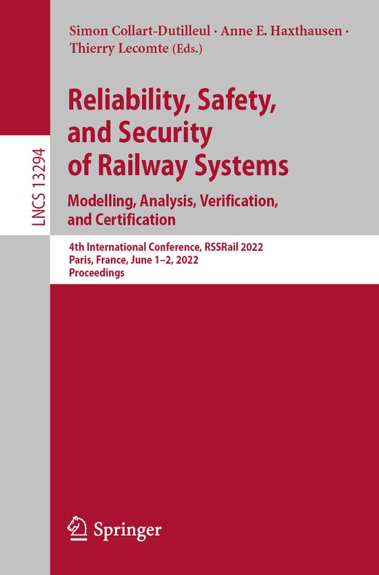 Lecture Notes in Computer Science13294- Reliability, Safety, ... - cover