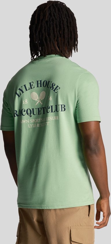 Lyle & Scott Racquet club graphic t-shirt - lawn green