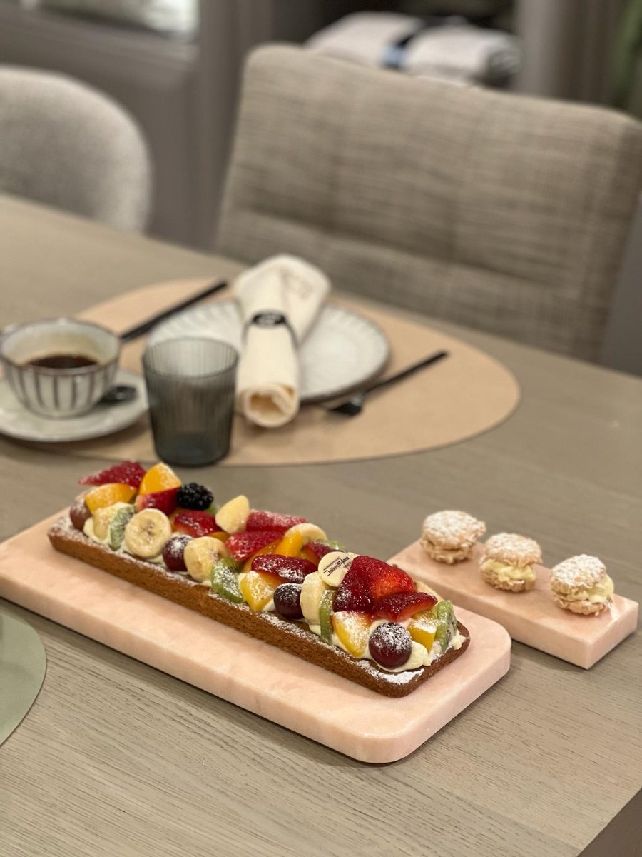 Marmeren Plaat Snijplank Rosé Afgerond 30x12x2cm Keuken Dienblad Plank set - Marble Serveerplank - LuxuryQuarry®