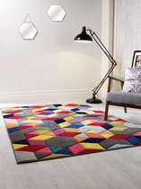 Flycarpets Kleurrijk Vloerkleed - Dynamic - Laagpolig - Geometrisch - Multi - 160x230 cm