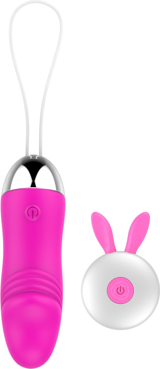 Vibrerend ei penisvorm - Met afstandsbediening - 11cm - Roze
