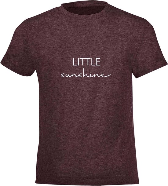 Be Friends T-Shirt - Little sunshine - Kinderen - Bordeaux - Maat 10 jaar