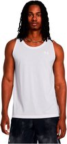 Under Armour Launch Mouwloos T-shirt Wit XL Man