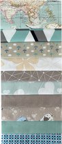 BINK Bedding - 10 patchs - Patchwork de courtepointe - Breeze 25 x 25 cm. Set = 10 patchs