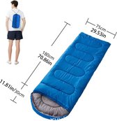 Bol.com Handige slaapzak watervast windproof voor kamp camping tent logeren marineblauw aanbieding