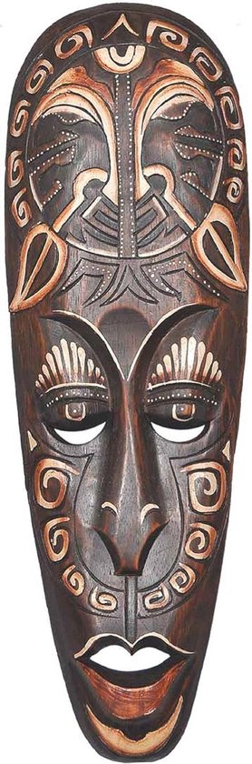 27 cm wandhangende masker - Wheku - Maori - Nieuw-Zeeland (Zonder