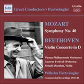 Yehudi Menuhin, Vienna Philharmonic Orchestra, Wilhelm Furtwängler - Mozart: Symphony No.40/Beethoven: Violin Concerto In D (CD)