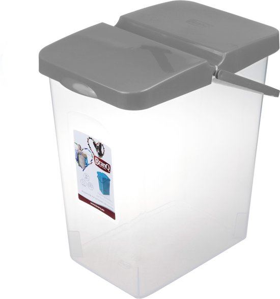 BranQ Récipient à poudre ou alimentaire - 10L - Plastique Grijs