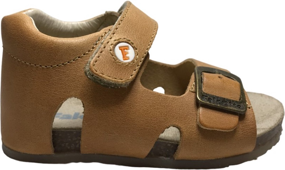Falcotto - Bea - Mt 25 - gesp velcro lederen sandalen - Okergeel