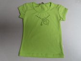 T shirt korte mouwen - Meisjes - Groen ( Limoen ) - 4 jaar 104
