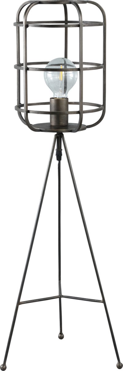 LM-Collection Penn Vloerlamp - Ø21x82cm - E27 - Zwart - Metaal - vloerlampen woonkamer, vloerlamp zwart, vloerlamp industrieel, vloer lamp, vloerlampen landelijk, staande lampen woonkamer, staande lampen, staande lamp industrieel