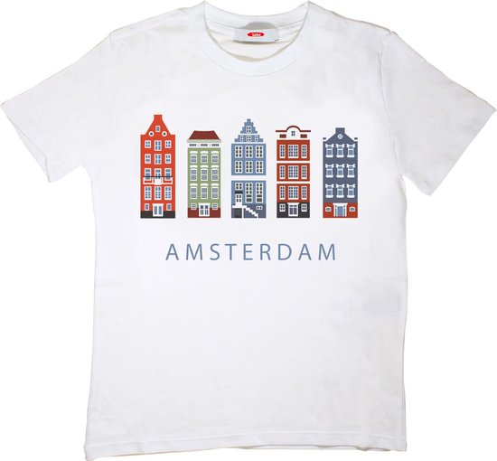 Amsterdam T-Shirt Wit Kind 134-140
