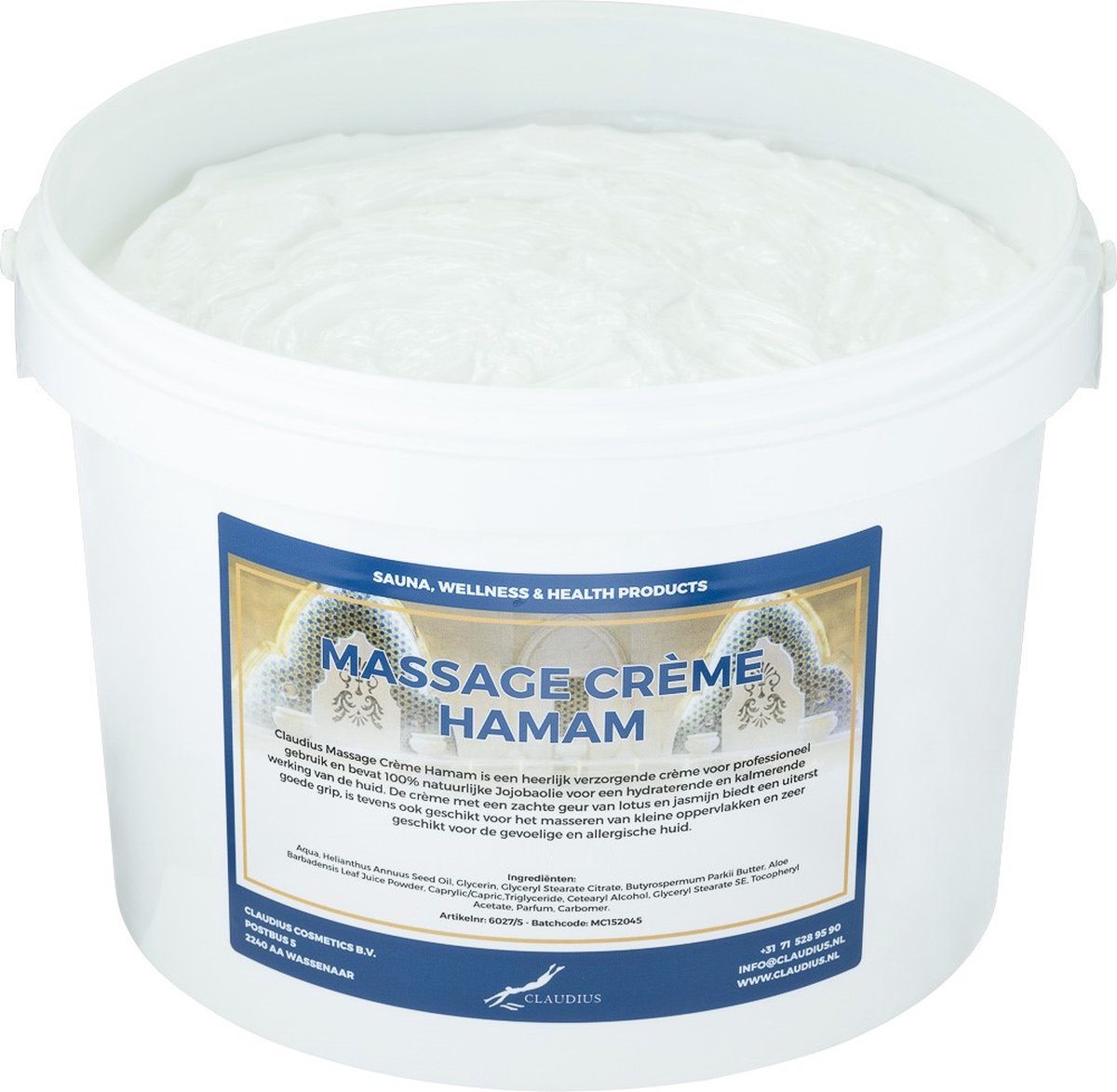 Goedkoopste Claudius Massagecrème Hamam - 1 liter
