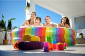 Opblaasbaar Kinderzwembad Bestway 206 x 206 x 51 cm Regenboog