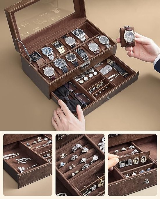 horlogebox - horlogekussen, horlogekast \ horloge doos 19 centimetres