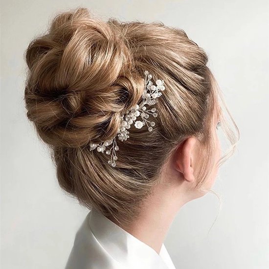 Soirée de gala de la mode des cheveux de mariée (peigne, couleur argent)