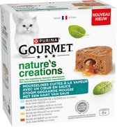 Gourmet Nature's Creations Mousse - Kattenvoer Natvoer - Hart van Saus - Kip / Rund / Kabeljauw / Zeevis - 48 x 85 g