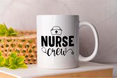 Mug Nurse Crew - NurseLife - Cadeau - Cadeau - NurseHeroes - Soins infirmiers - NurseStrong - Infirmière - Soignante - Soeur - Infirmière