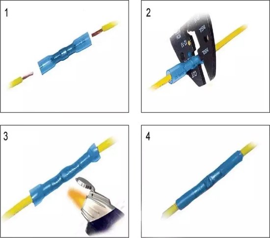 Weber Tools Kabelschoenen / Kabelverbinders Geel Assortiment (110 St) (fd-6054