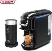Hibrew Koffiezetapparaat - 5-in-1 koffiemachine - geschikt voor: Dolce Gusto, Nespresso cups , ESE 44 mm, gemalen koffie - met melkschuimer