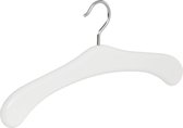 De Kledinghanger Gigant - 8 x Garderobehanger beukenhout wit gelakt, 45 cm