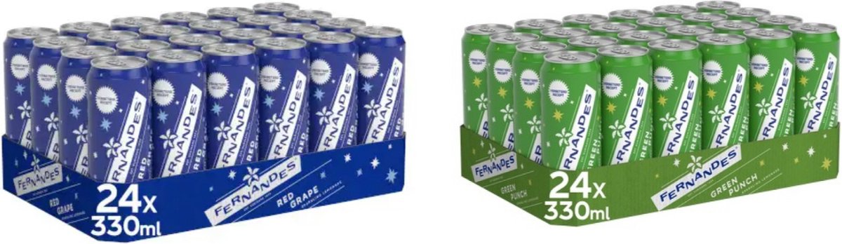 Fernandes Green Punch & Red Grape 48 x 330 ml