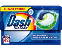 Dash Wasmiddelcapsules 3in1 Pods Witter dan Wit - 42 stuks