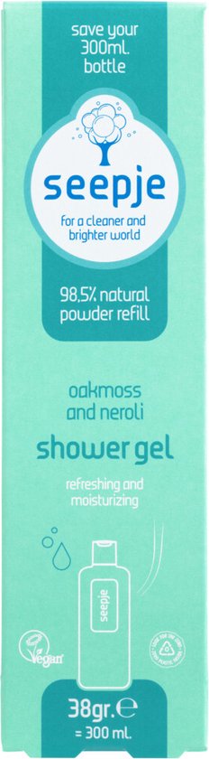 Seepje Shower gel navulling - Oakmoss and Neroli - 4 x 38 gram
