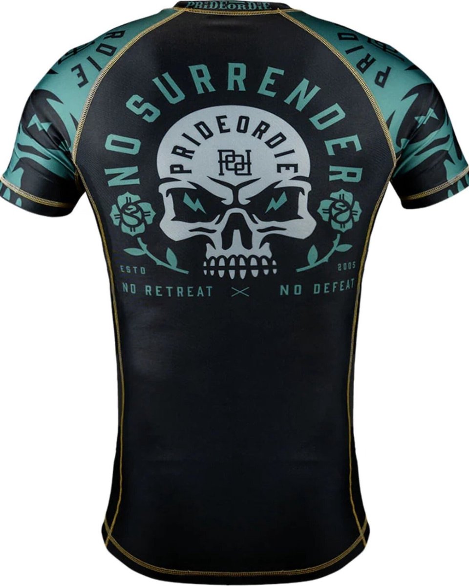 PRIDE or Die Rash Guard NO SURRENDER Zwart - XL