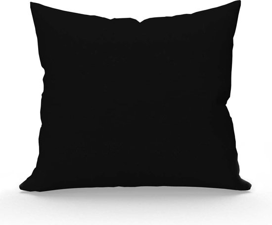 Kussenhoes, katoen, zwart, 63 x 63 cm