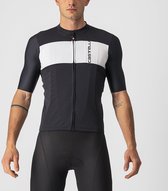 Castelli Maillot Cyclisme Manches Courtes Homme Zwart Wit - PROLOGO 7 JERSEY CLAIR BLACK ARGENT GRIS IVOIRE-XL