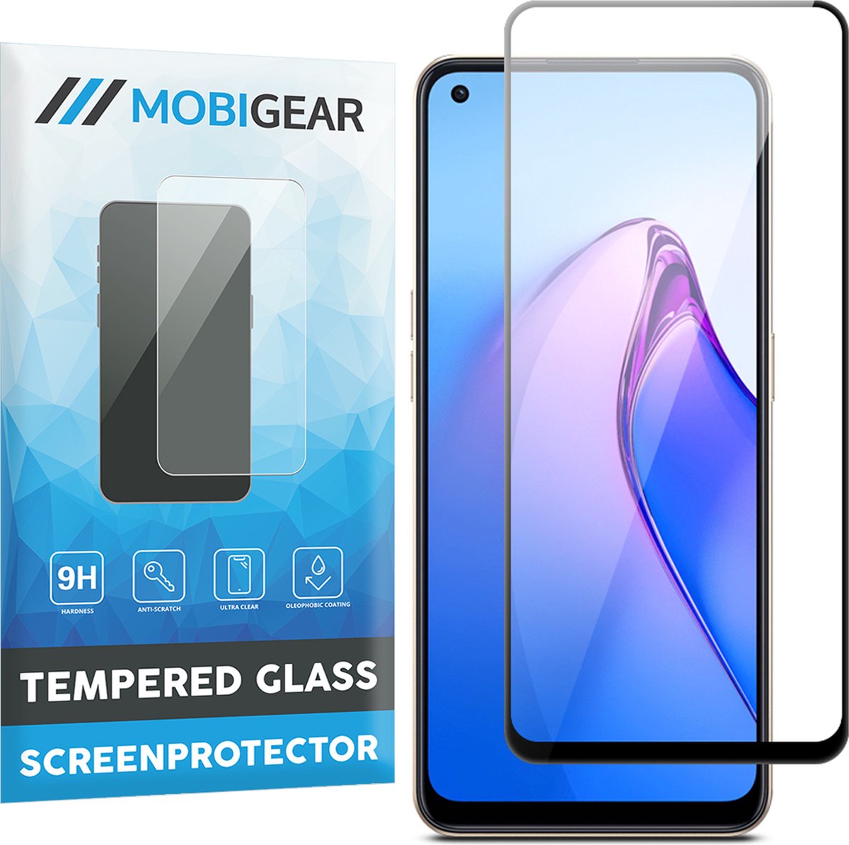 Mobigear Screenprotector geschikt voor OPPO Reno 8 5G Glazen | Mobigear Premium Screenprotector - Case Friendly