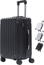 Pathsail® Handbagage Koffer 40L x 55CM - PC - Lichtgewicht Trolley - Incl. TSA slot & Spinner wielen - Zwart