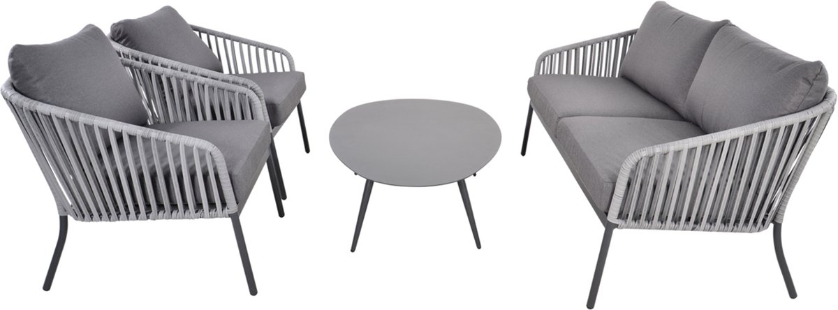 Lesli Living Cattivo loungeset - 2 stoelen en loungebank