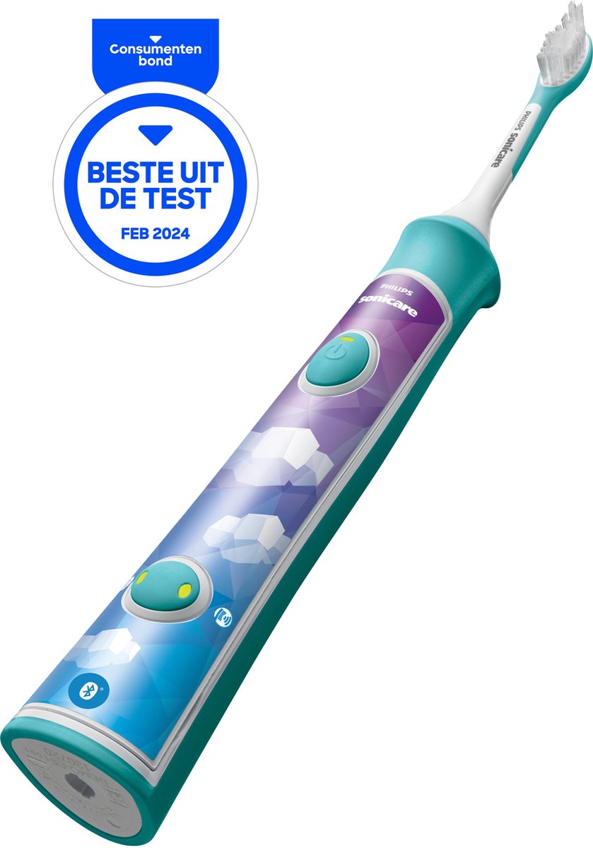 Afbeelding 3 van Philips Sonicare for kids - Elektrische Tandenborstel voor kinderen - Blauw - incl. extra opzetborstel - HX6322/04